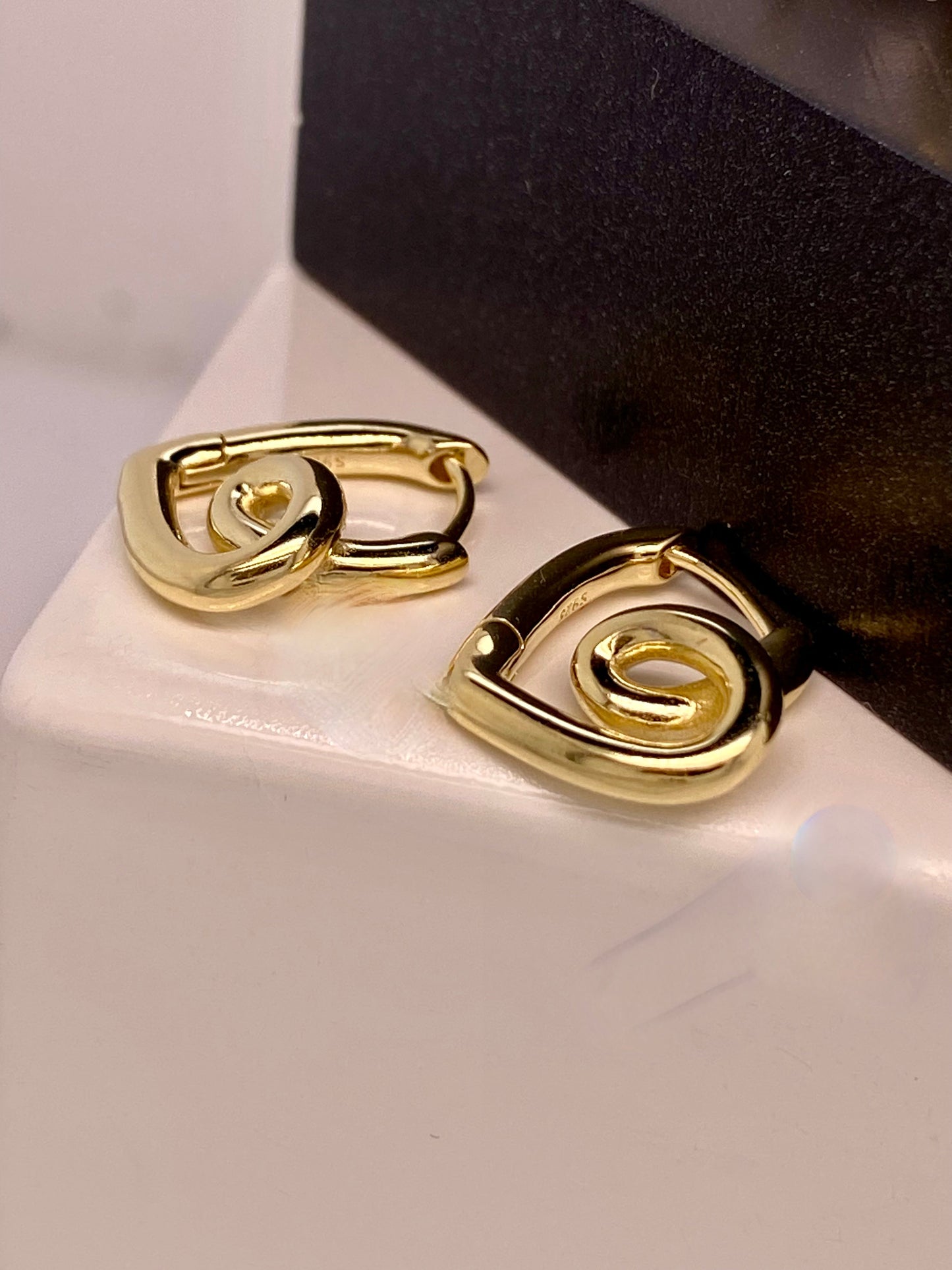 'I Love You' Earrings in Gold Perfection London