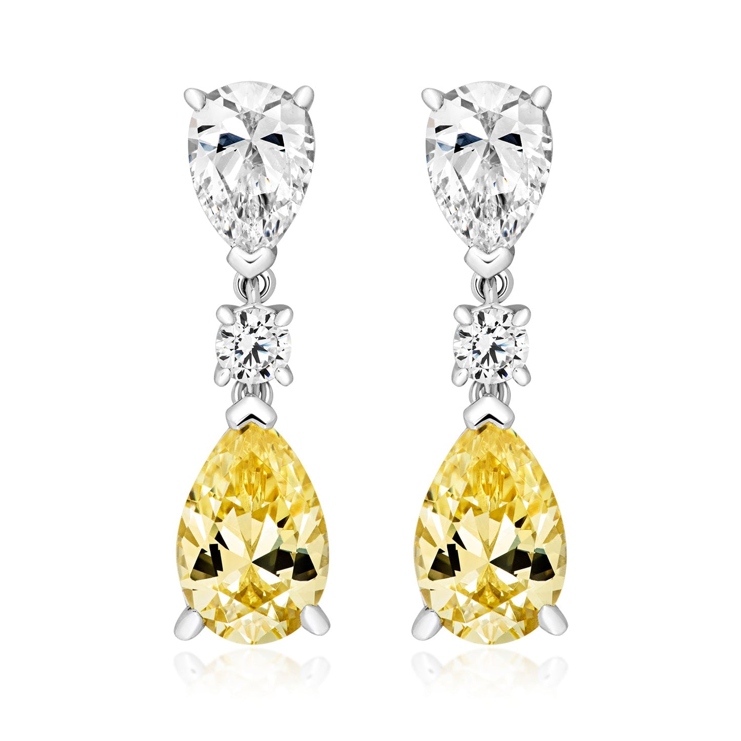 'X' Champagne Drop Earrings Perfection London