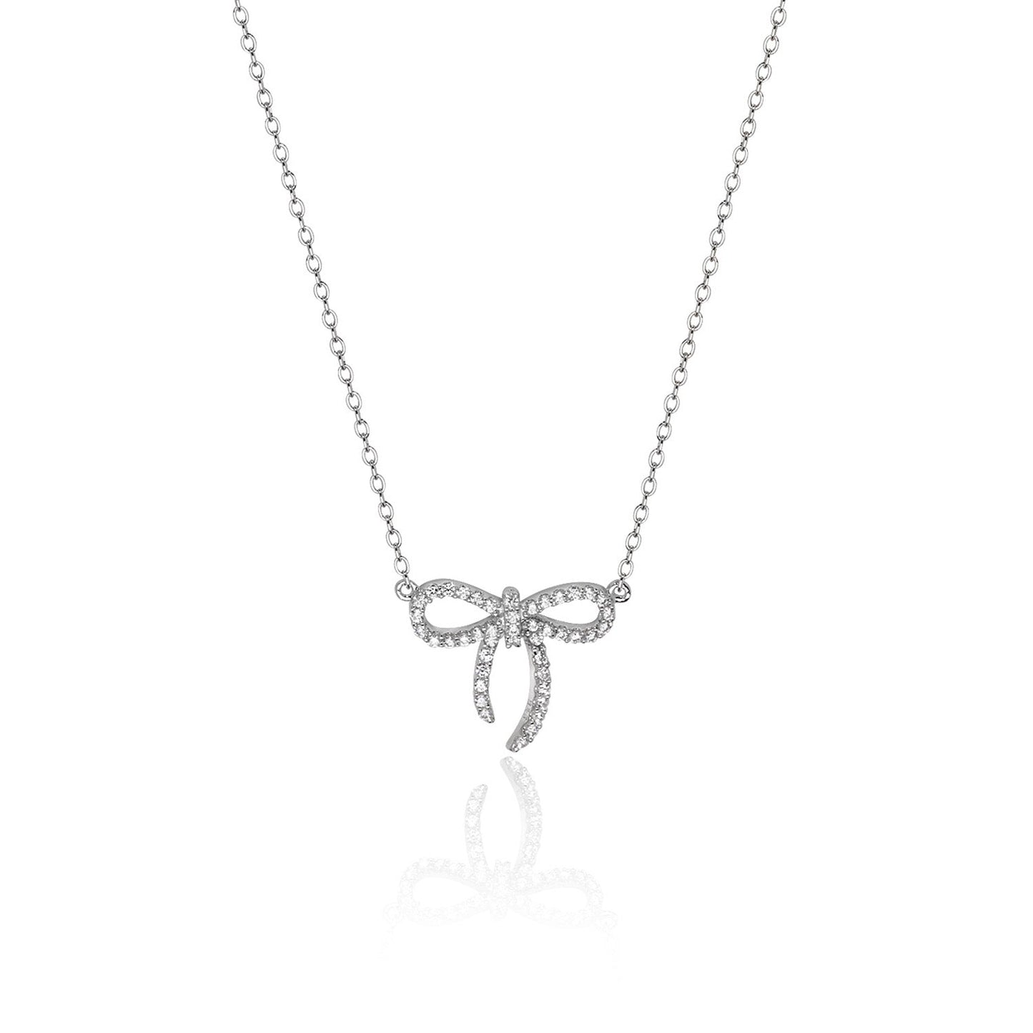 Dainty Bow Necklace Perfection London