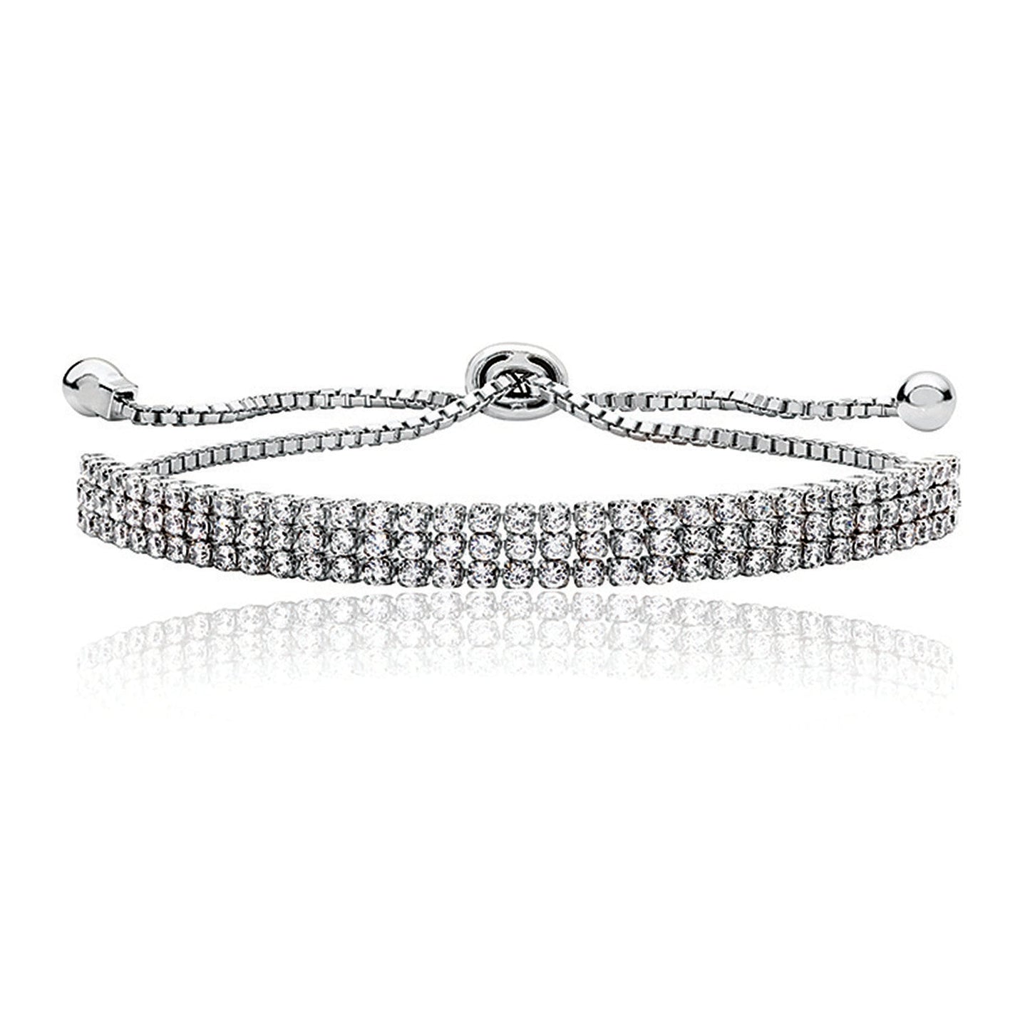 Classic Chain Triple Row Pull Bracelet Perfection London