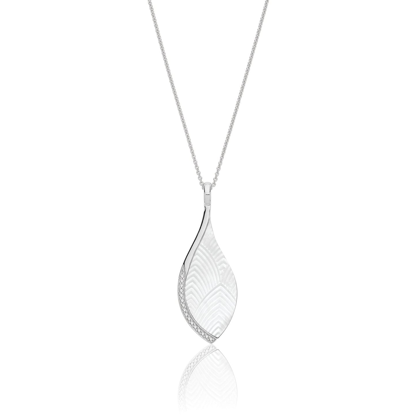Half Moon Mother of Pearl Necklace Perfection London