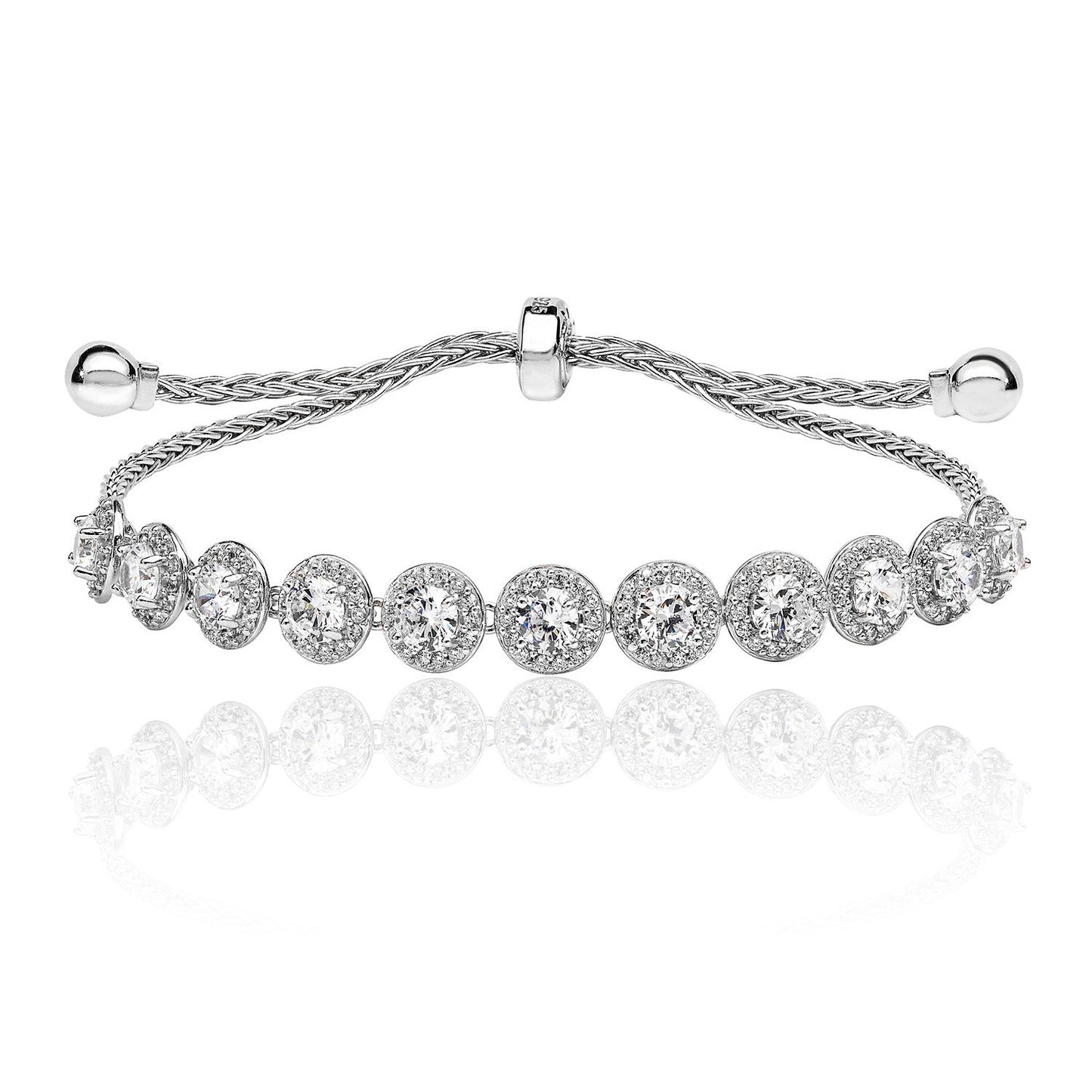 Round Halo Pull Bracelet Perfection London