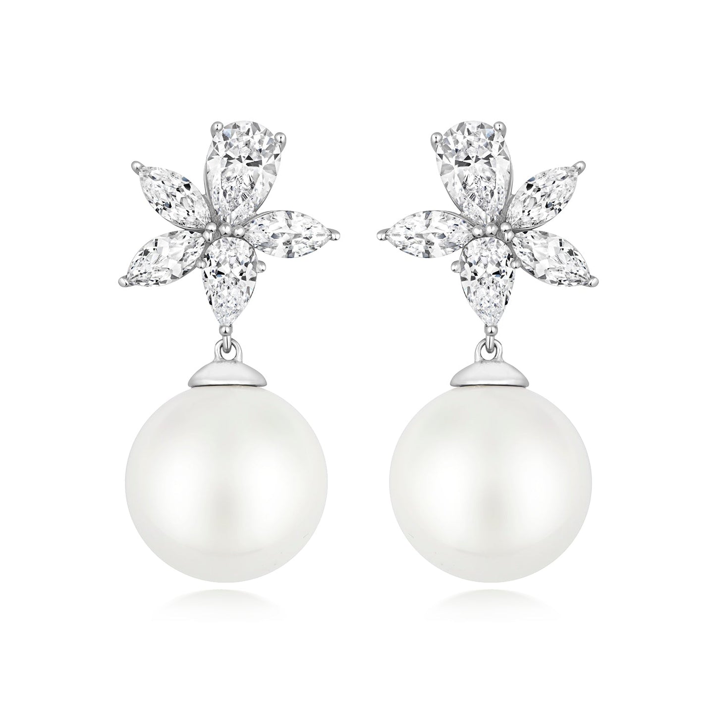'X' Dazzling Pearl Earrings Perfection London