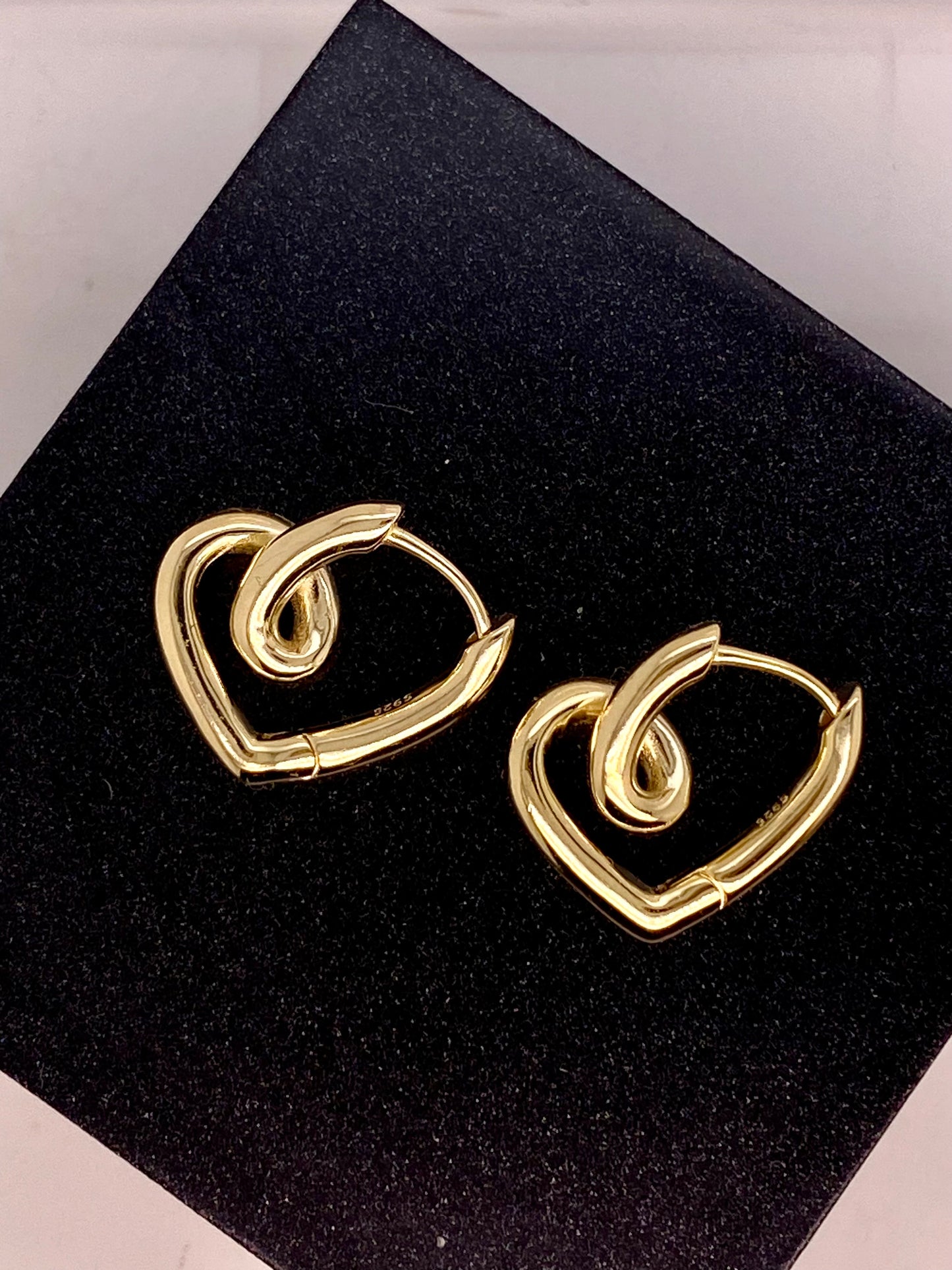 'I Love You' Earrings in Gold