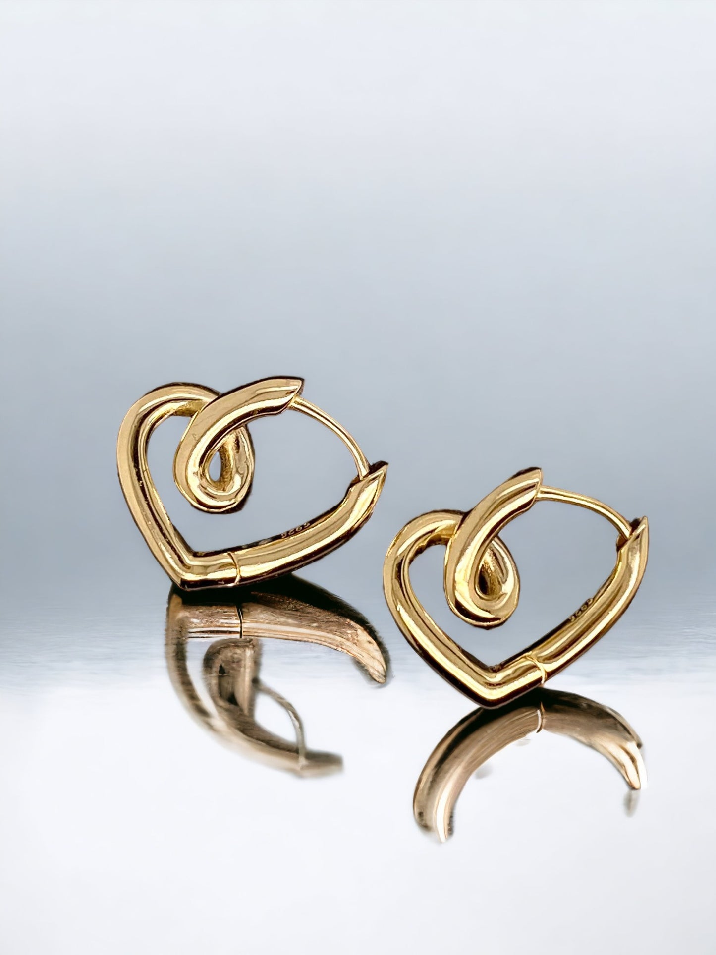 'I Love You' Earrings in Gold