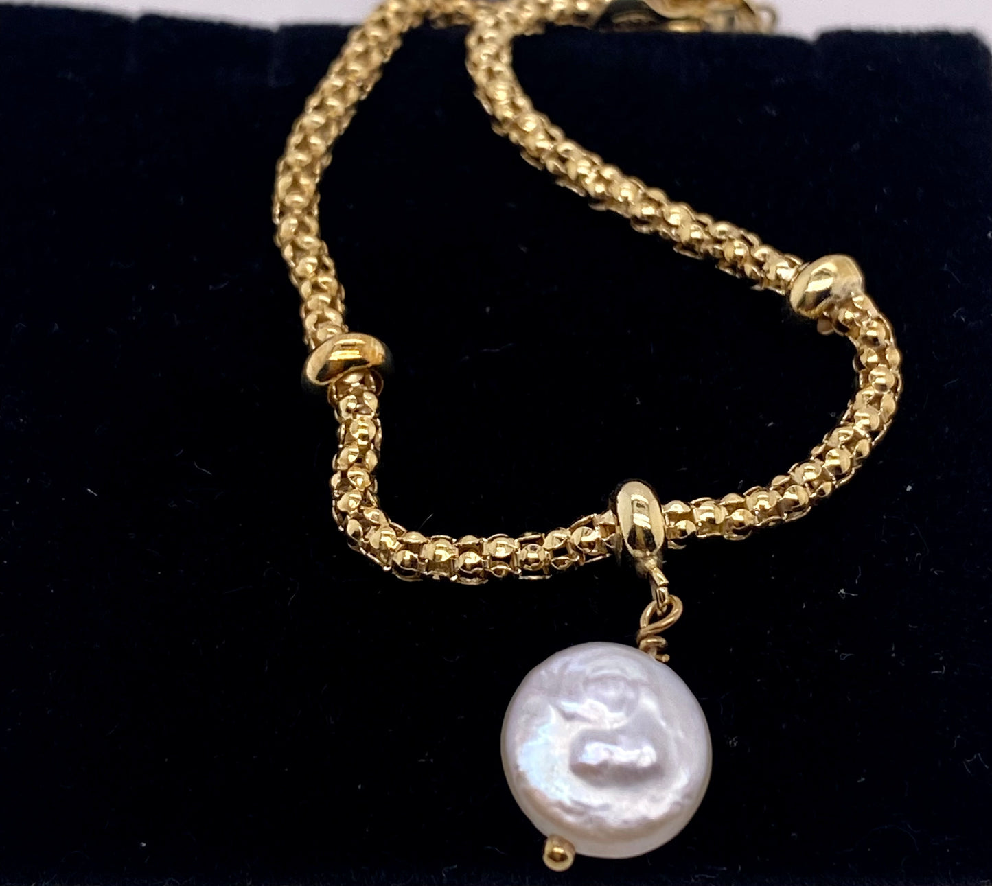 Golden Rope Pearl Bracelet