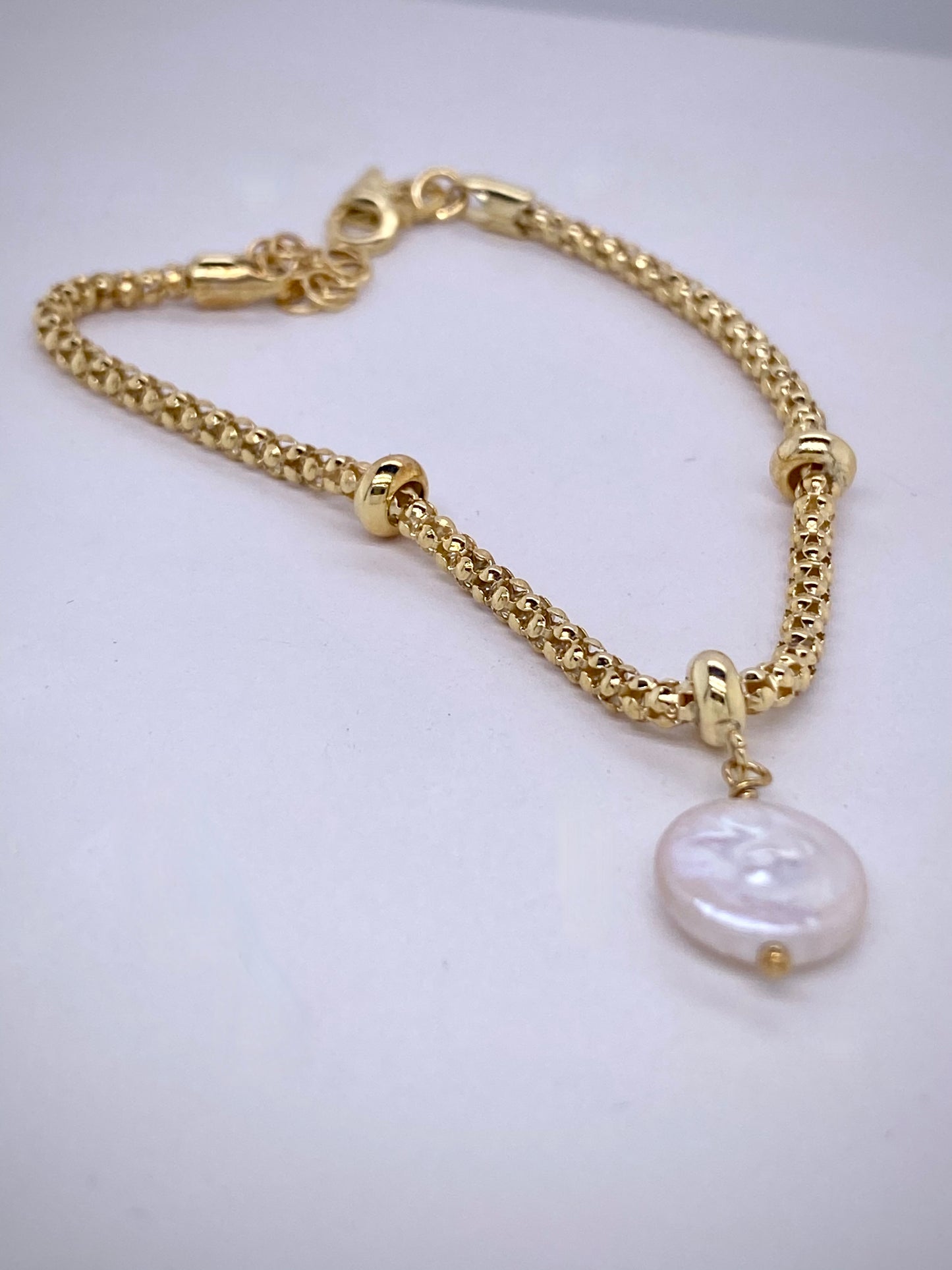 Golden Rope Pearl Bracelet