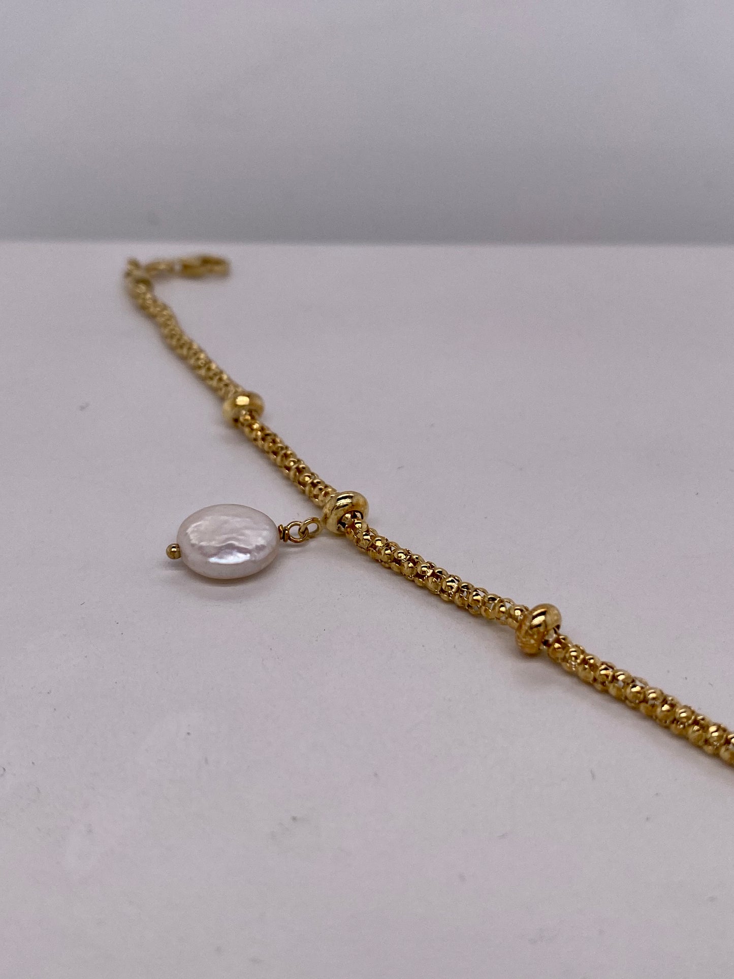 Golden Rope Pearl Bracelet