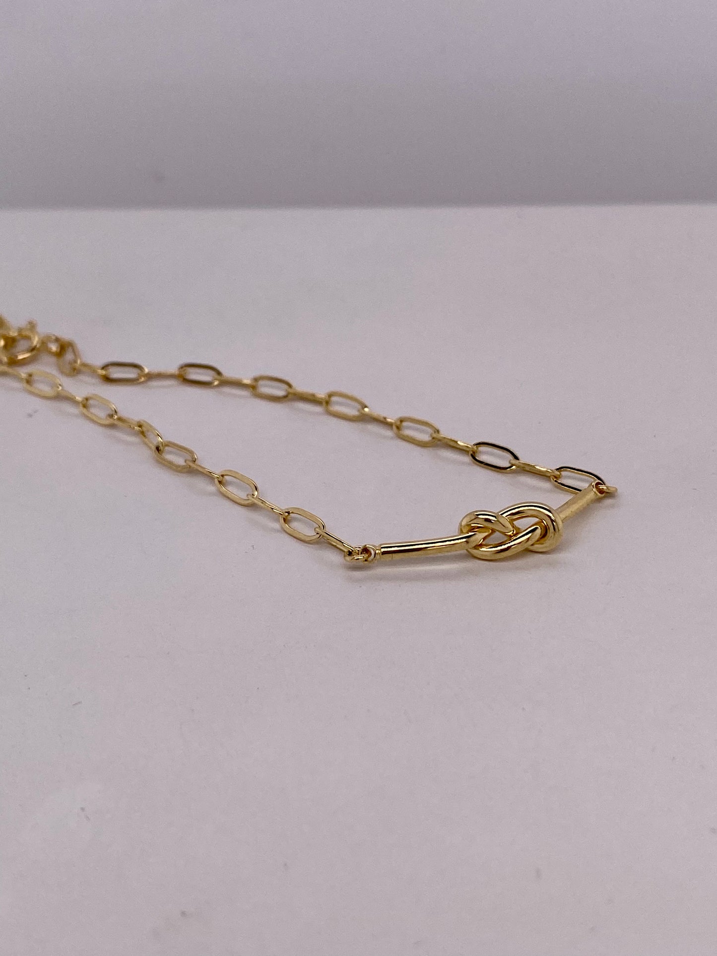 Pearl & Knot Bracelet in Gold