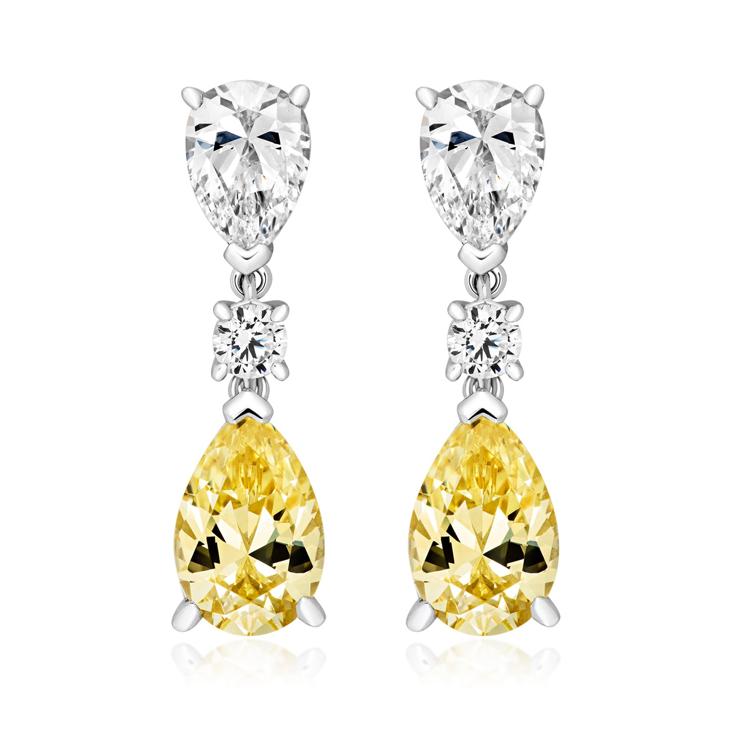 'X' Champagne Drop Earrings