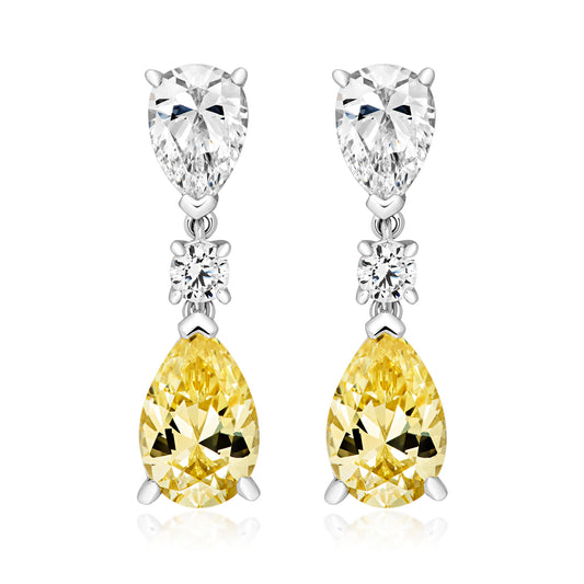 'X' Champagne Drop Earrings