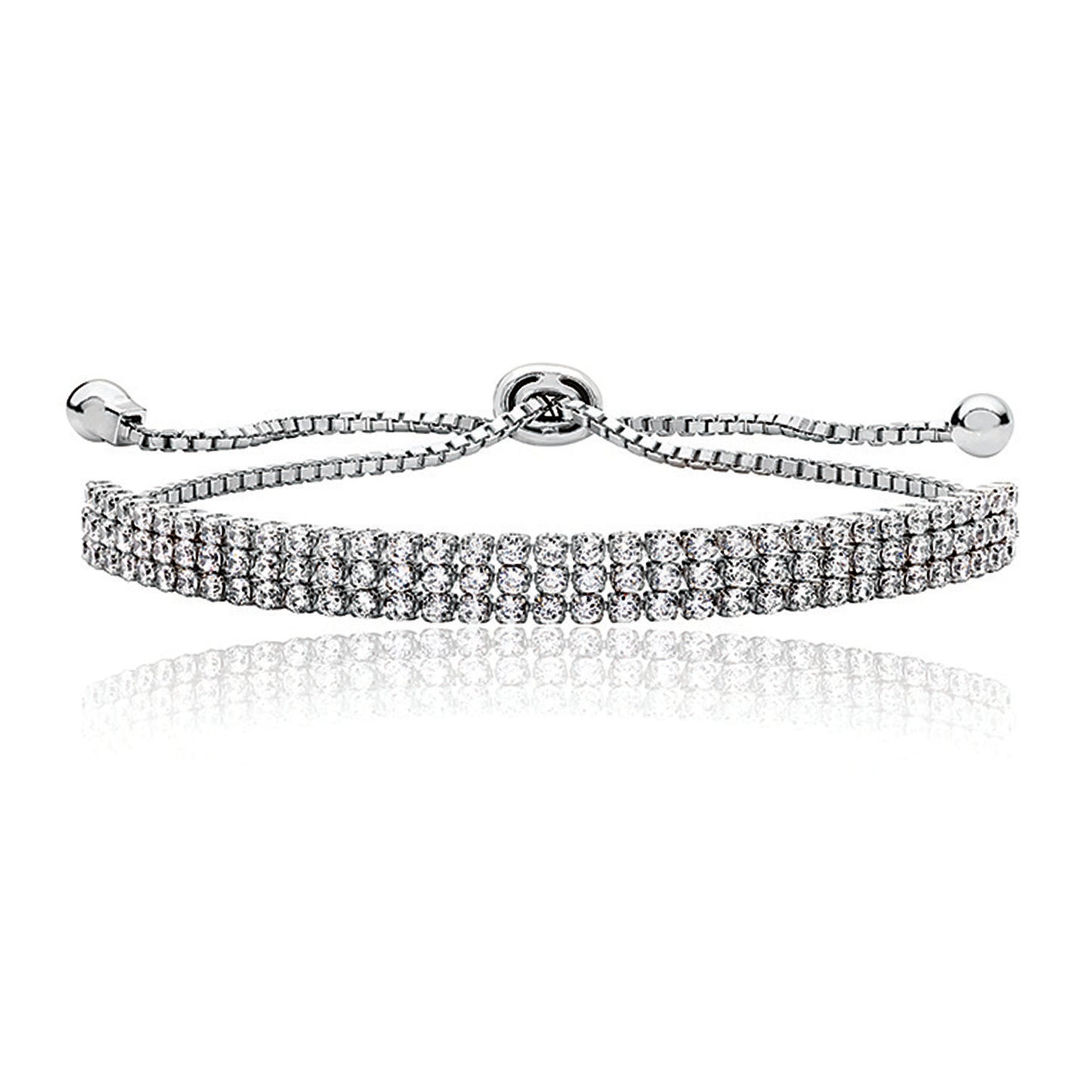 Classic Chain Triple Row Pull Bracelet