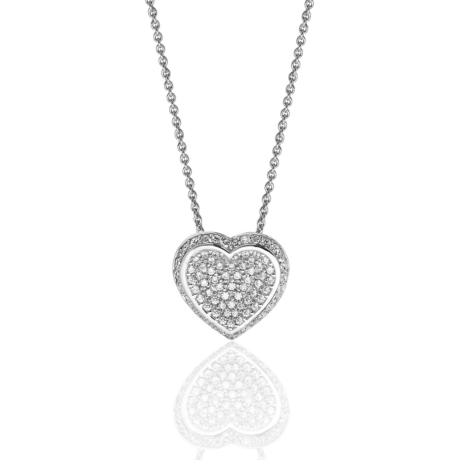 Pave Heart Necklace