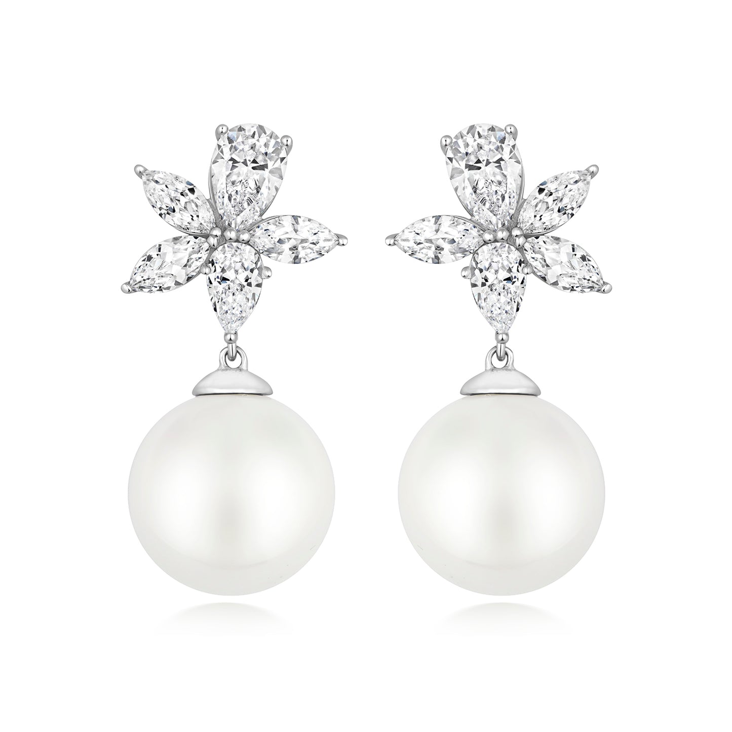 'X' Dazzling Pearl Earrings